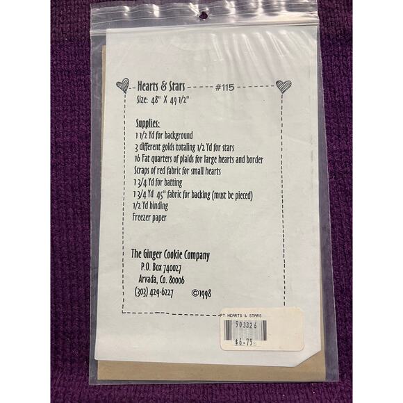 quilt pattern hearts & stars country - Picture 3 of 5